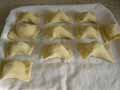 Laying tortelli on a tray Laying tortelli on a tray