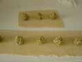 Tortelli mounds on pastry Tortelli mounds on pastry