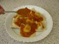 Sauce on tortelli Sauce on tortelli