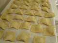 Tortelli on tray to dry out Tortelli on tray to dry out